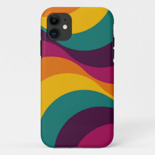 Rainbow Retro Wavy Pattern Case-Mate iPhone Case