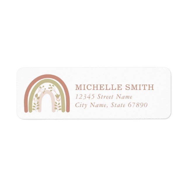 Rainbow Return Address Labels (Front)