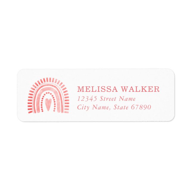 Rainbow Return Address Labels (Front)