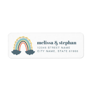Rainbow Return Address Labels
