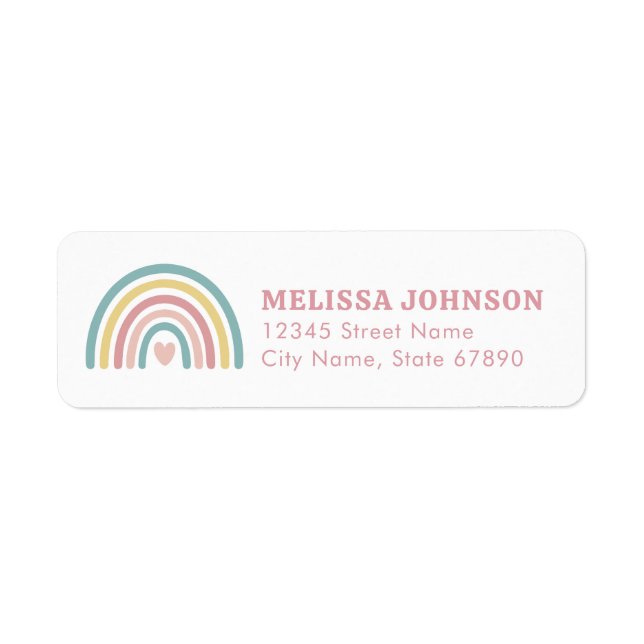 Rainbow Return Address Labels (Front)
