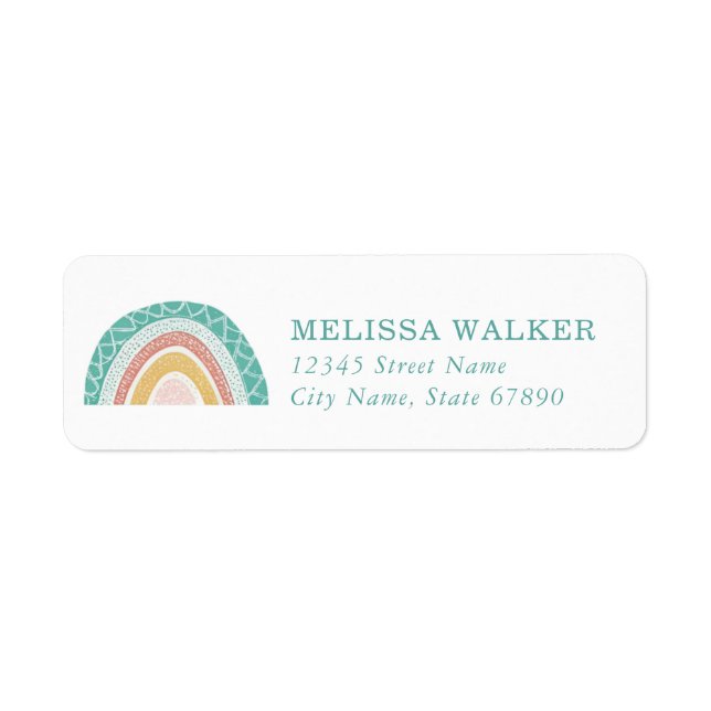 Rainbow Return Address Labels (Front)