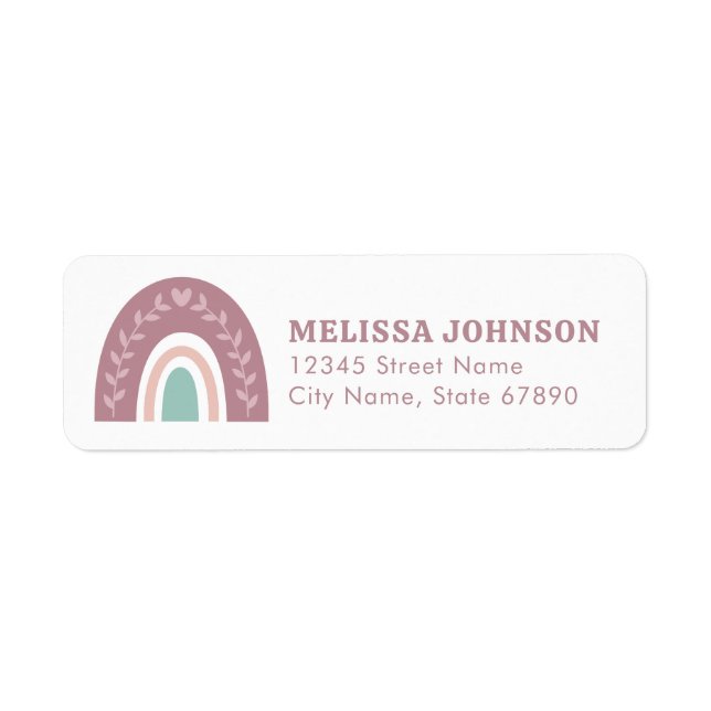 Rainbow Return Address Labels (Front)