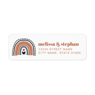 Rainbow Return Address Labels