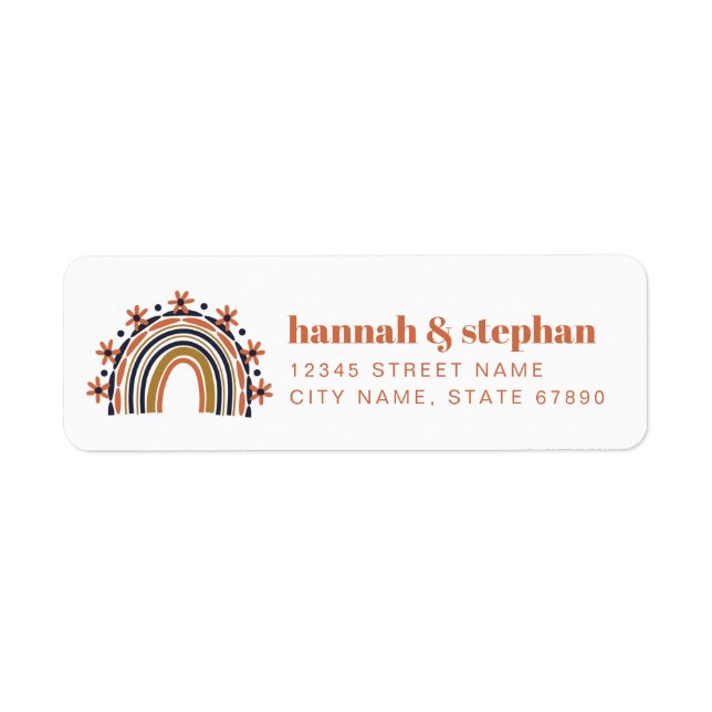 Rainbow Return Address Labels (Front)