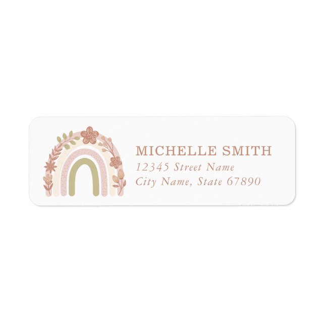 Rainbow Return Address Labels (Front)