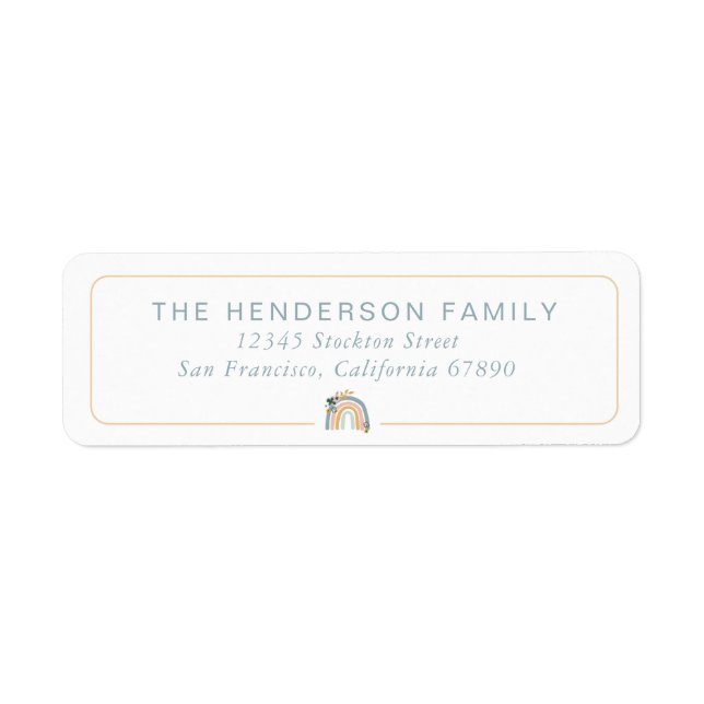 Rainbow Return Address Labels (Front)