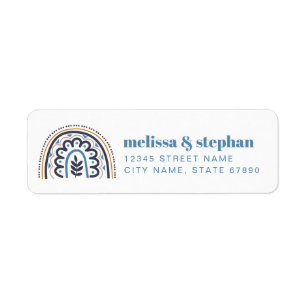 Rainbow Return Address Labels