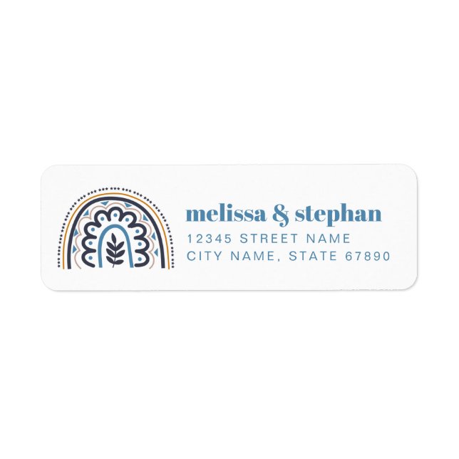 Rainbow Return Address Labels (Front)