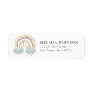 Rainbow Return Address Labels