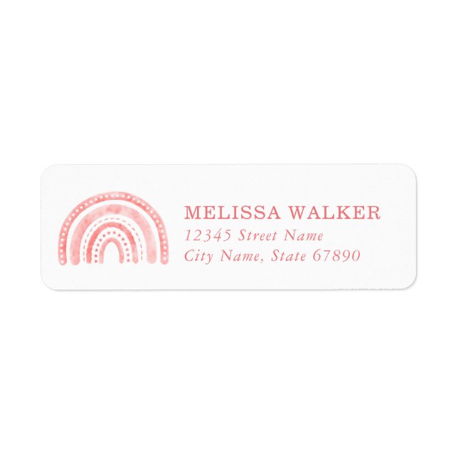Rainbow Return Address Labels (Front)