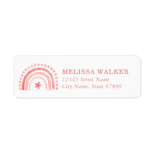 Rainbow Return Address Labels