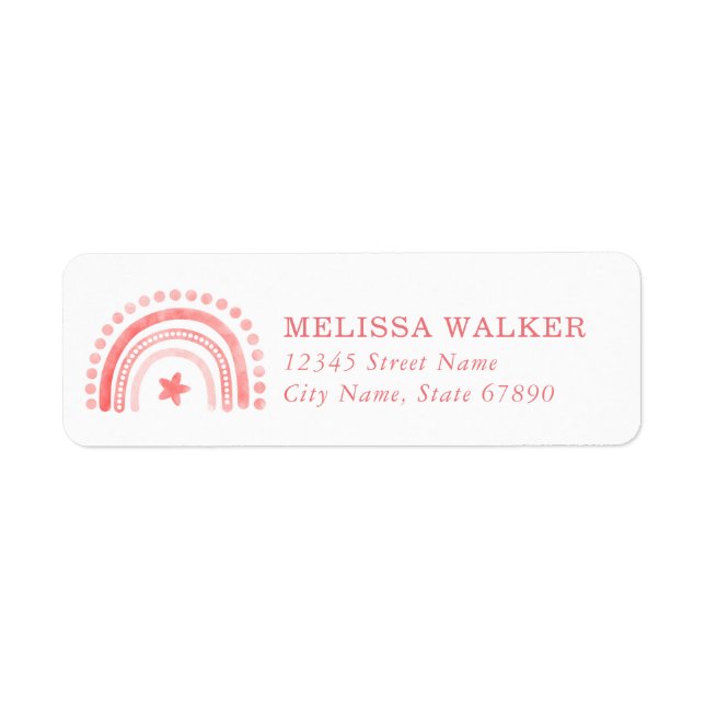 Rainbow Return Address Labels (Front)