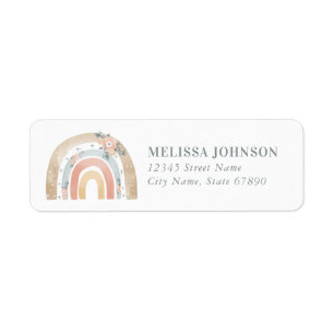 Rainbow Return Address Labels