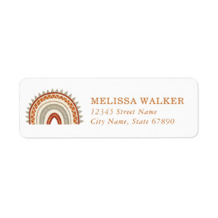 Rainbow Return Address Labels