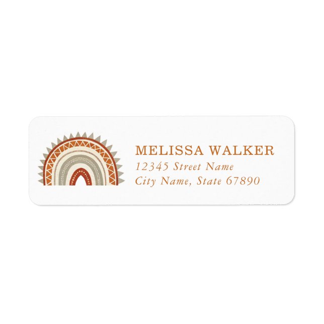 Rainbow Return Address Labels (Front)