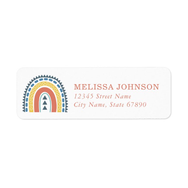 Rainbow Return Address Labels (Front)