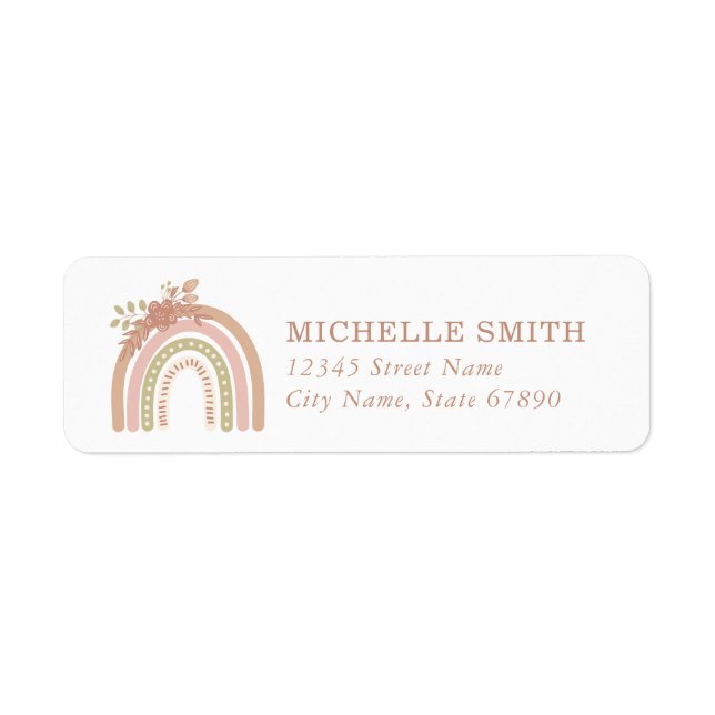 Rainbow Return Address Labels (Front)