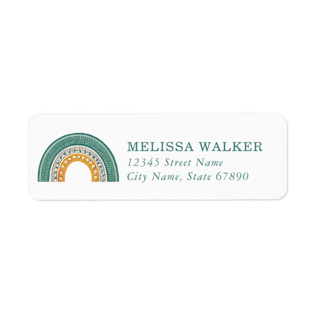 Rainbow Return Address Labels (Front)