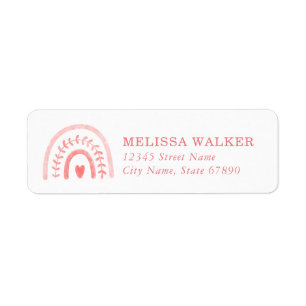 Rainbow Return Address Labels