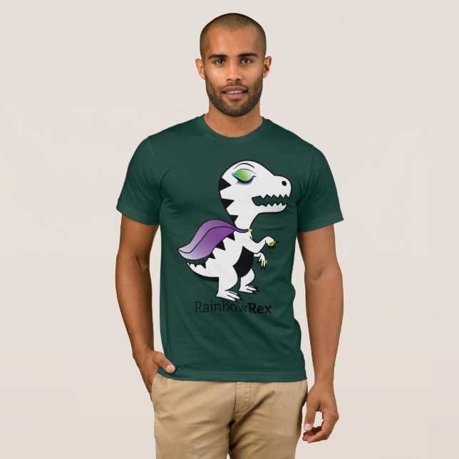 Rainbow Rex Drag Queen T-Shirt (Front Full)