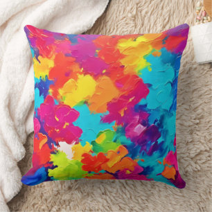 Rainbow Rhapsody Painting Cushion