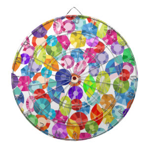 rainbow rhinestones dartboard