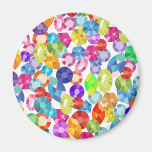 rainbow rhinestones magnet