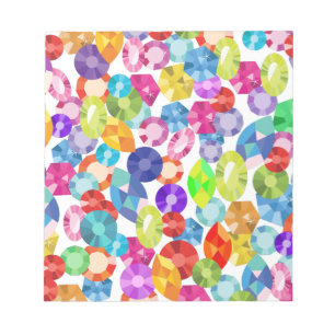 rainbow rhinestones notepad