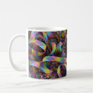 Rainbow ribbon abstract LGBT PRIDE Coffee Mug