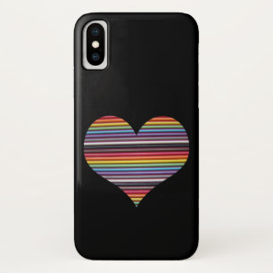 Rainbow Ribbon Cable Heart Case-Mate iPhone Case