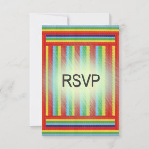 Rainbow Ribbon RSVP Card