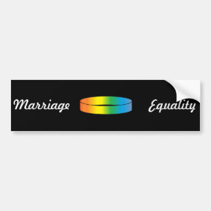 Rainbow Ring Bumper Sticker