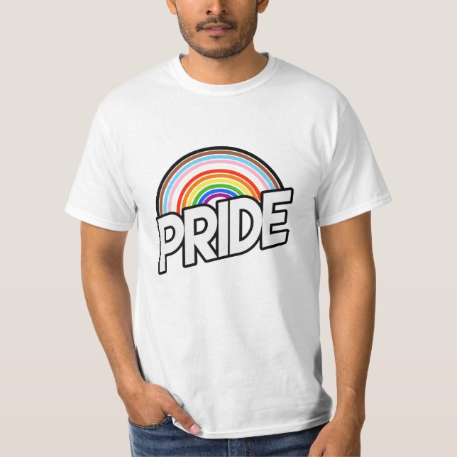 Rainbow Rings Progress Pride T-Shirt (Front)