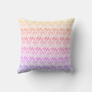Rainbow Ripple Pattern Pastel Modern Cushion