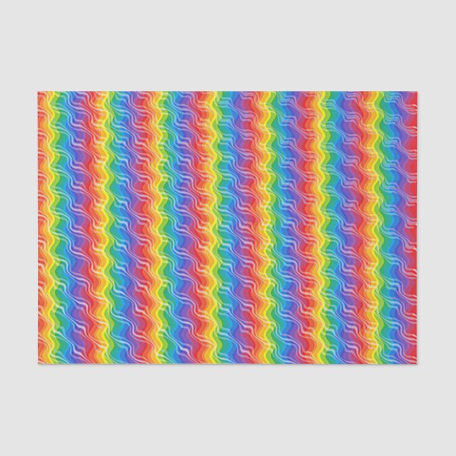 Rainbow Ripples Tissue Paper (Front)