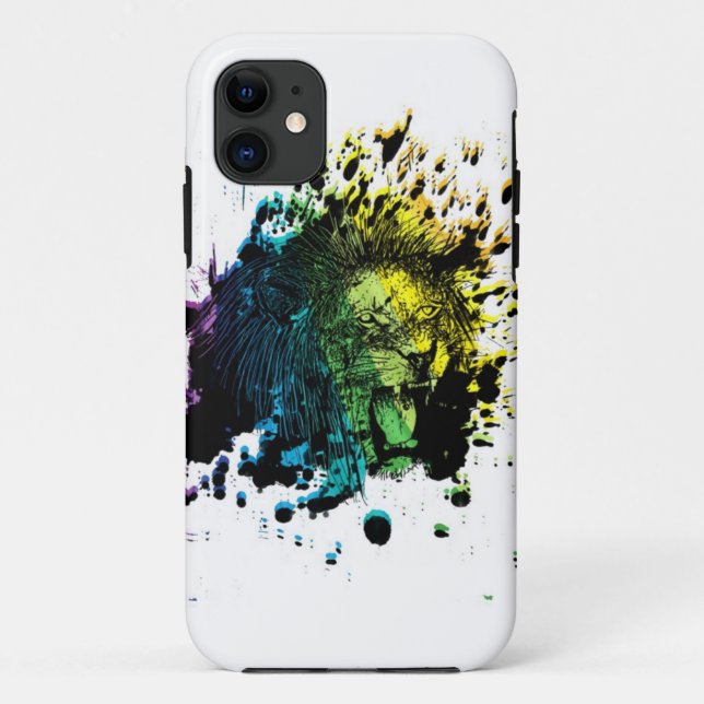 Rainbow Roaring Lion Case-Mate iPhone Case (Back)