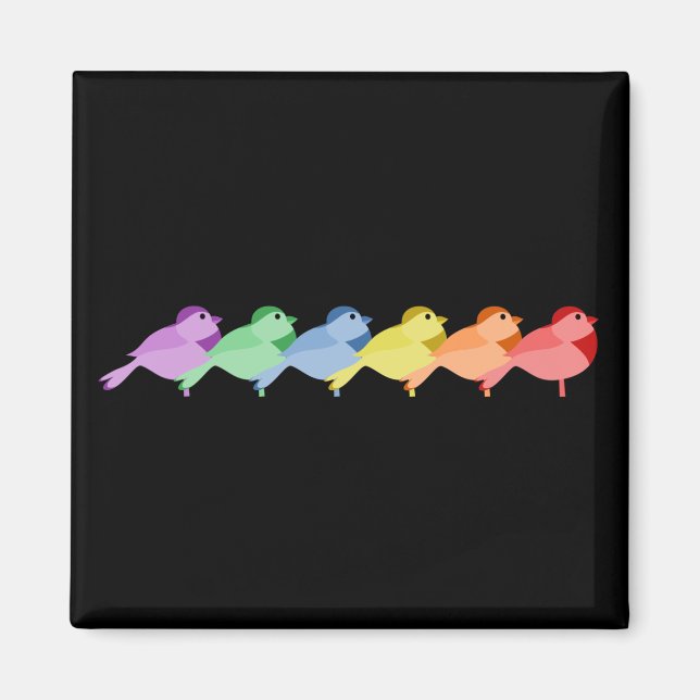 Rainbow Robins Magnet (Front)