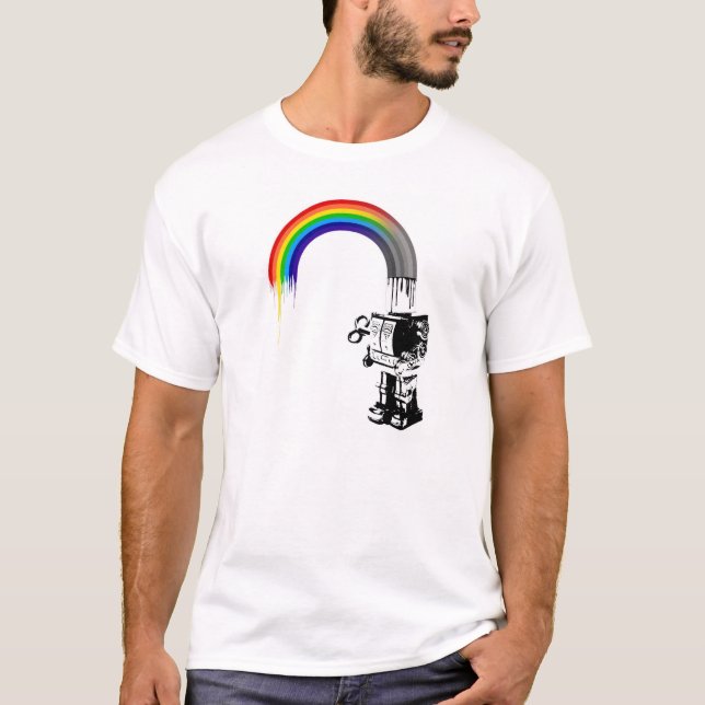 Rainbow Robot - T-Shirt (Front)