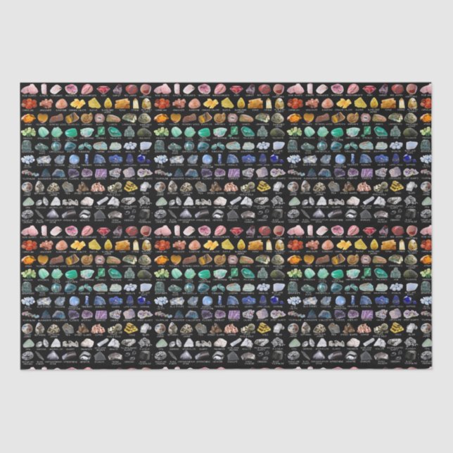 Rainbow Rocks Crystal Collection Chart Tissue Paper (Front)