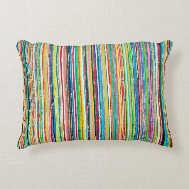 Rainbow Roll Poly Accent Pillow (Front)
