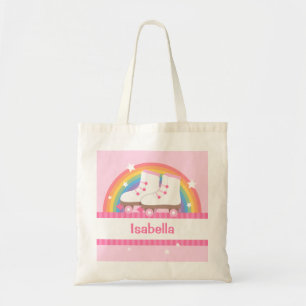 Rainbow Roller Skates For Girl Skater Tote Bag
