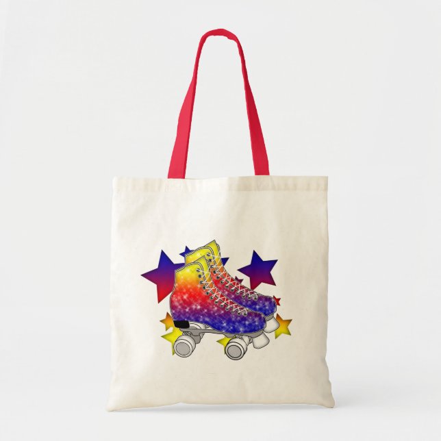Rainbow Rollerskates Tote Bag (Front)