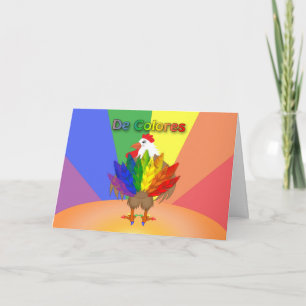 Rainbow Rooster De Colores Note Card