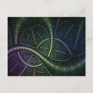 Rainbow Roots Fractal Postcard