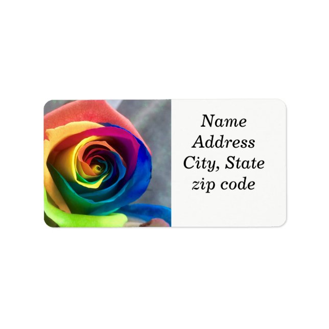 Rainbow rose address labels (Front)
