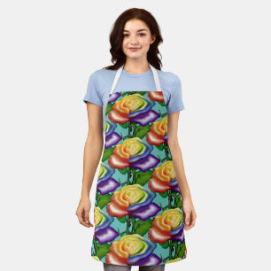 Rainbow Rose Apron