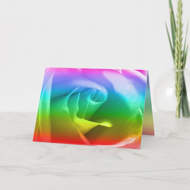 Rainbow Rose Card (Front)