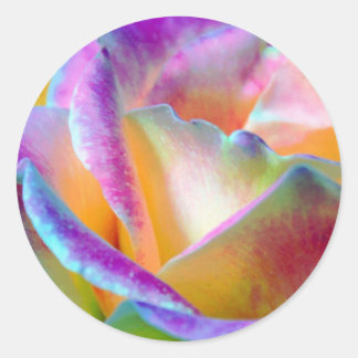 Rainbow Rose Flower Sticker