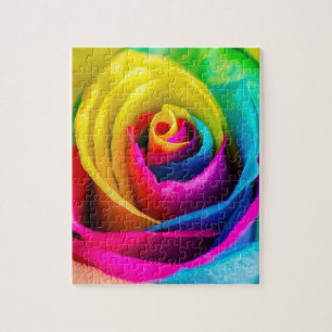 Rainbow Rose Jigsaw Puzzle